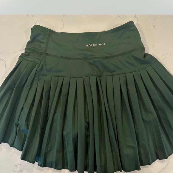 Goldhinge Dresses & Skirts - Goldhinge Green Pleated Skirt